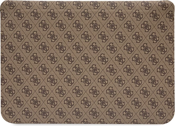 Mbështjellës laptopi Guess 4G Printed Stripes, deri 16", Kafe
