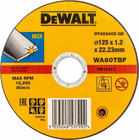 Disk prerës për metal DeWalt DT42340Z 125x1.2x22.23 mm