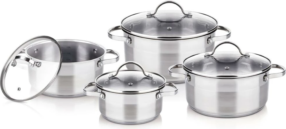 Set tenxhere Lamart LTSSSET8, 8 pjesë, e argjendtë