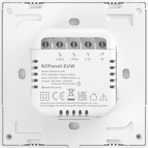 panel kontrolli smart muri SONOFF NSPanel-EUW, Wi‑Fi, touchscreen, termostat, e bardhë