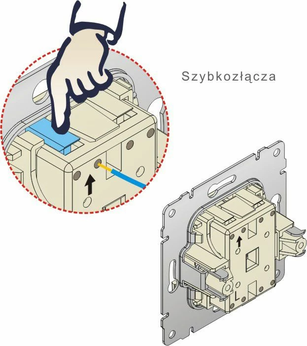 Ndërprerës njëpol KOS Vena 515011, 16AX 250V, IP20, pa ndriçim, pa kornizë, satin