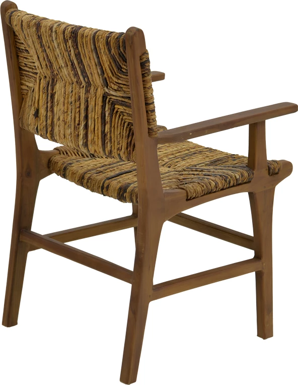 Karrige Refane dru teak natyral-litar banane 55x60x85cm