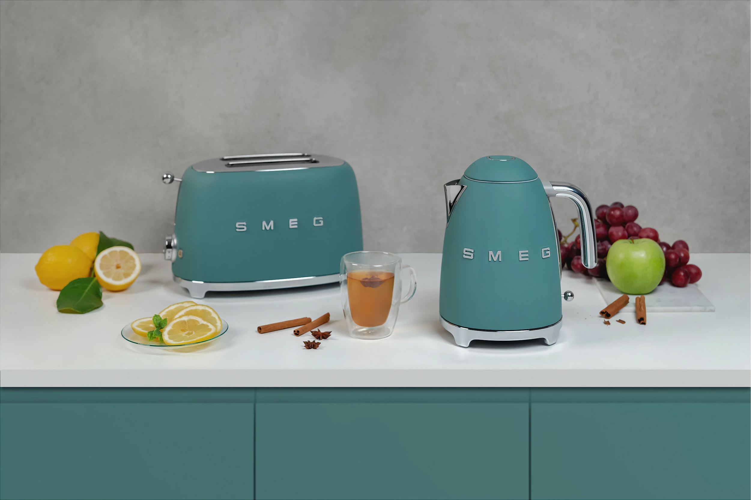 Toaster Smeg TSF01EGMEU 2 feta jeshile smerald mat