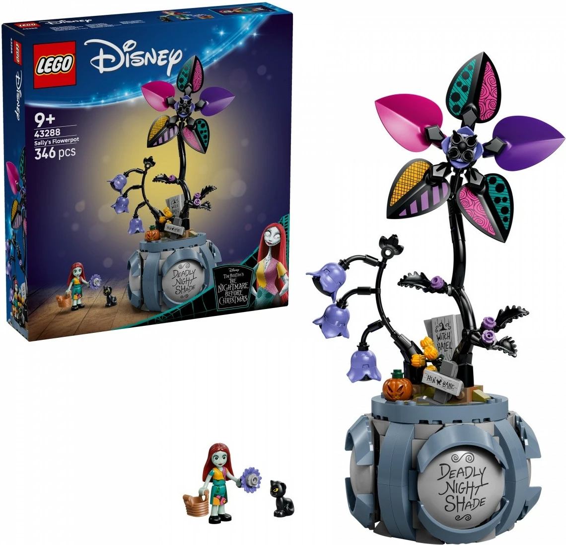 Set ndërtimi LEGO Disney Sally Flowerpot 43288, 346 copë, 9+ vjeç, shumëngjyrëshe