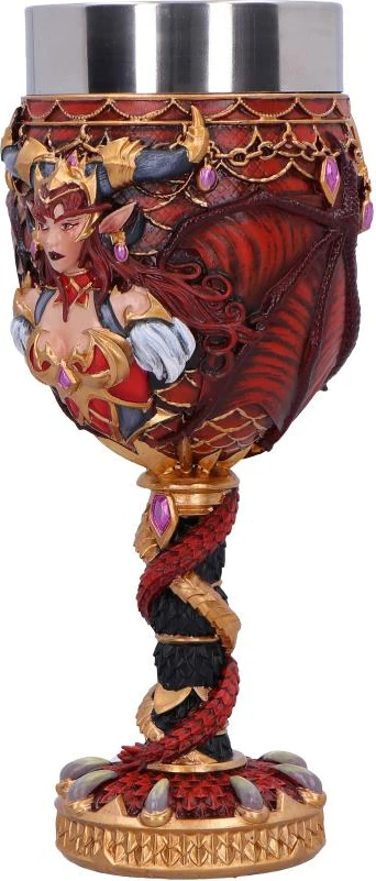 Krigë NEMESIS NOW World of Warcraft Alexstrasza, rezinë, insert inox, 19.5 cm, e kuqe/ari, në kuti dhurate