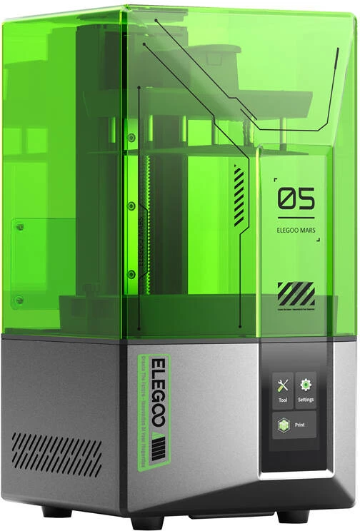 Printer 3D Elegoo Mars 5, MSLA, 6.6", 4K, i gjelbër