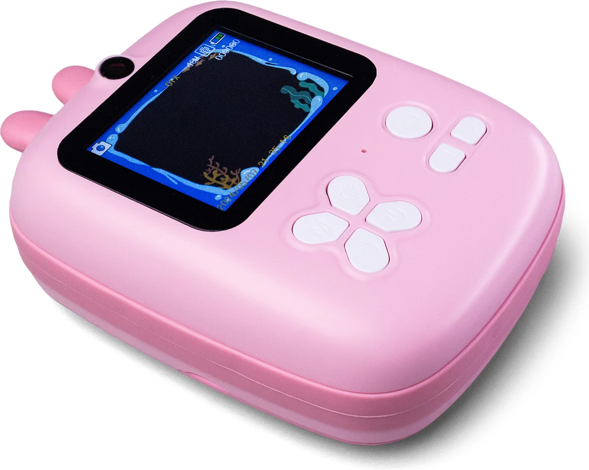 Printer termik mini për fëmijë Hurtel HURC10R me kamerë dhe video, Rozë