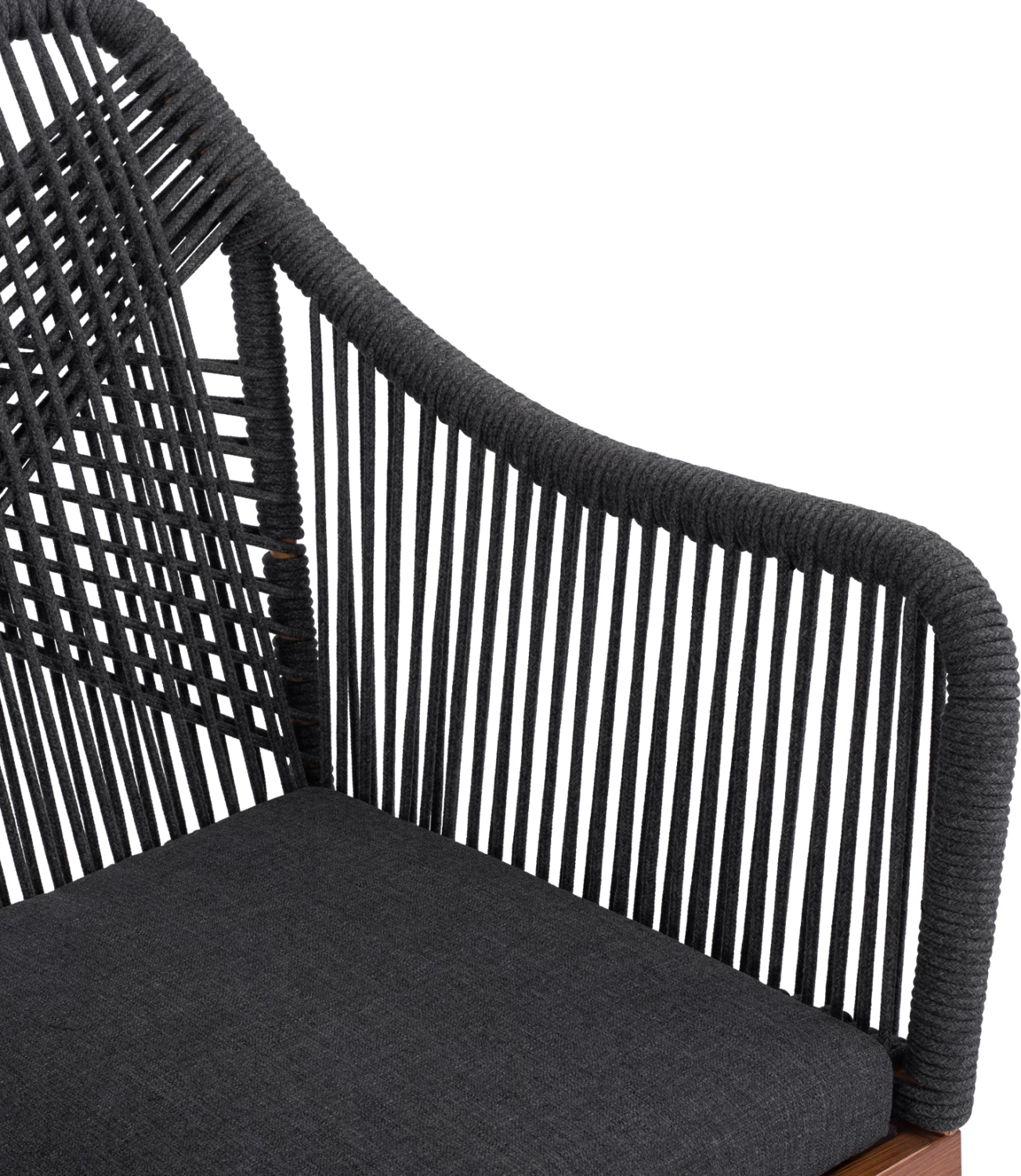 Karrige alumini MYRTIA FH5549.01 me litar gri dhe këmbë arre 62x63x90Hcm