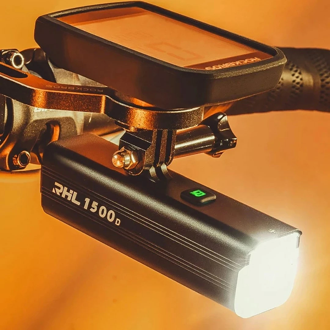 Dritë për biçikletë Rockbros RHL1500, LED, 5000 mAh, Alumini, IPX6
