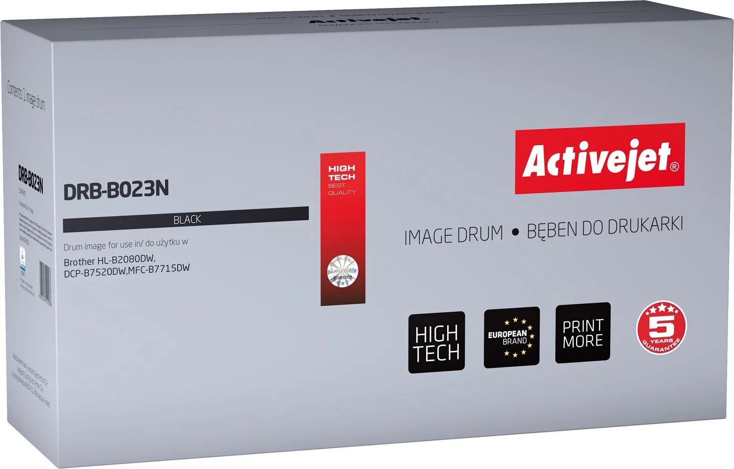 Ngjyrë zëvendësues Activejet DRB-B023N për printer Brother, i zi 