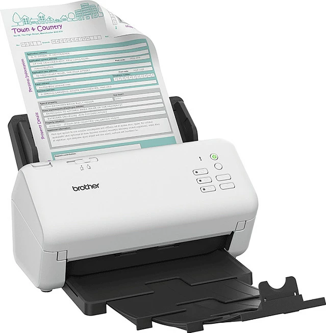 Skaner dokumentesh Brother ADS-4300N, ADF 80 fletë, duplex, Ethernet, 40 ppm