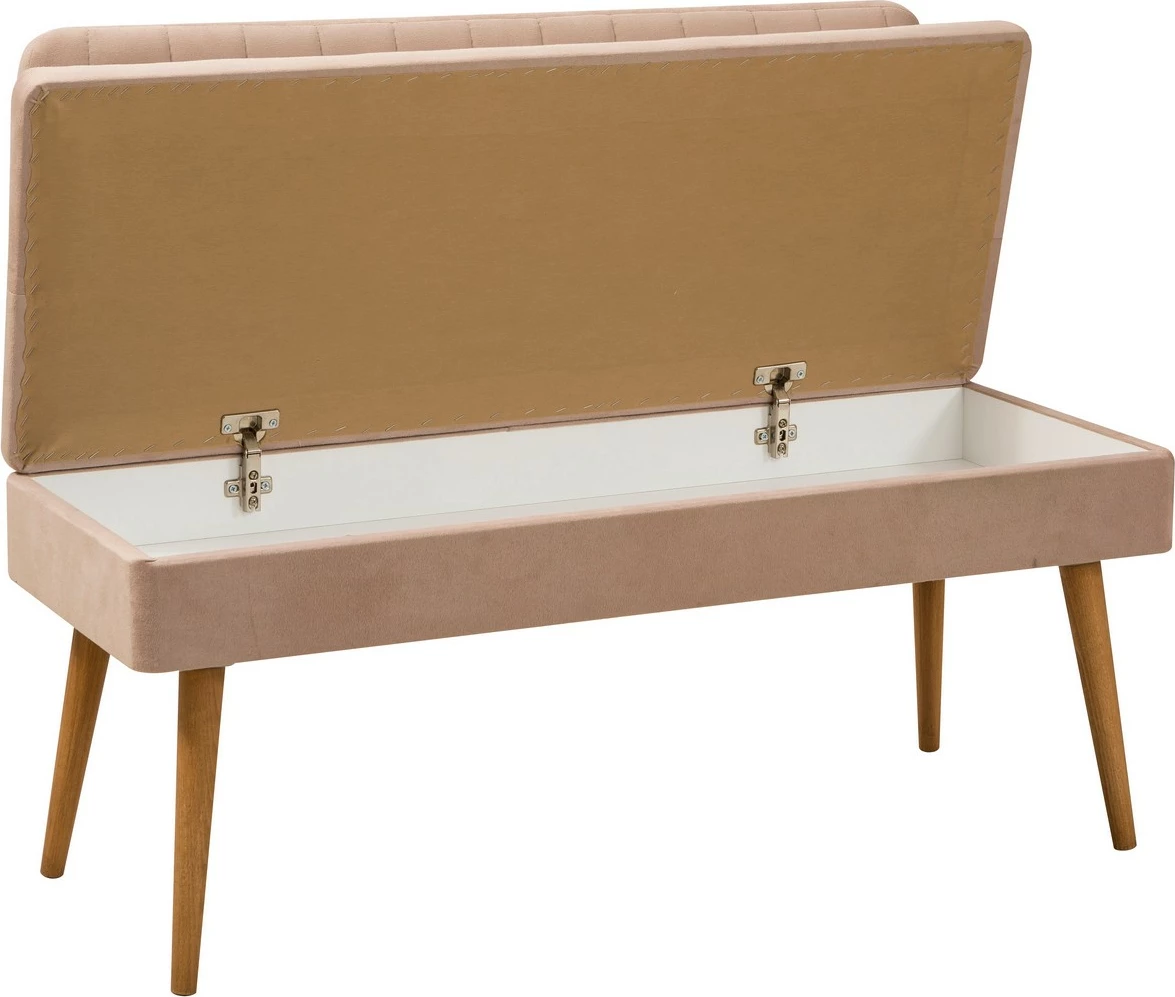 Tavolinë me karrige zgjatëse (6 copë), Hanah Home, Vina - ngjyrë lis Atlantik, Stone