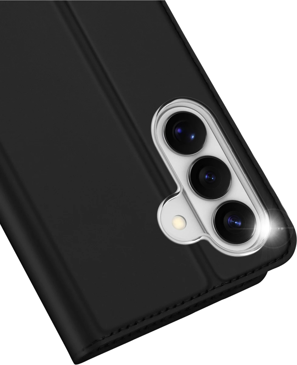 Mbështjellës Dux Ducis Skin Pro për Samsung Galaxy S26 Plus, me kuletë dhe mbajtëse, PU/TPU, i zi