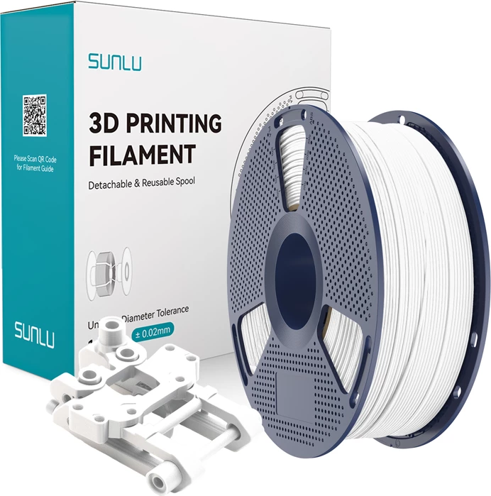 Filament ABS për printim 3D, Sunlu, ABS W, i bardhë