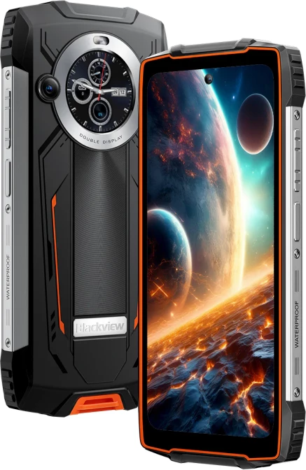 Celular rugged Blackview BV8200 12/256GB, 6.5" 120Hz, 8800mAh, IP68/IP69K, portokalli