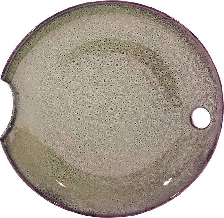 Pjatë dekorative ROND, qeramike, ngjyrë mente, 38x38x5cm