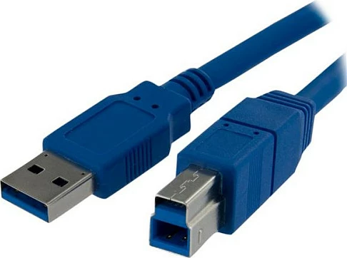 Kabllo USB 3.0 StarTech USB-A në USB-B, 1m, SuperSpeed, blu
