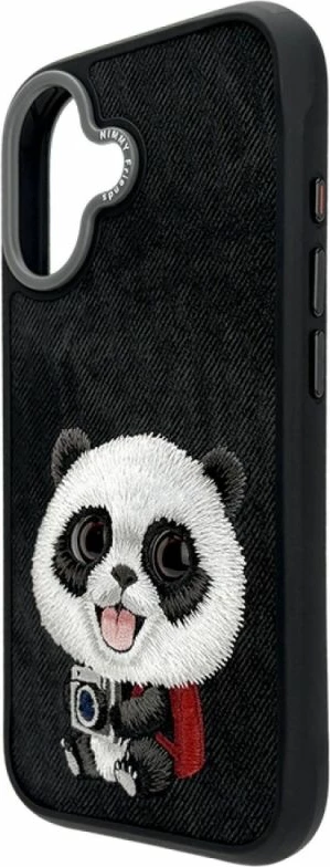 Kutia mbrojtëse Nimmy Big Eyed Pet 2.0 Panda për iPhone 17, e zezë