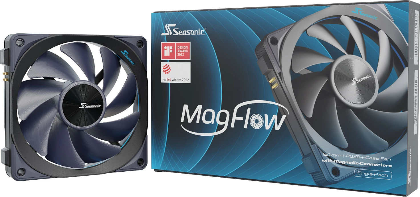 Ventilator kase Seasonic MagFlow 12cm, 2000 RPM, i zi
