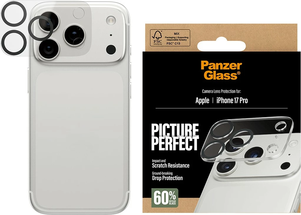 Mbështjellës lentash PanzerGlass PicturePerfect për iPhone 17 Pro, transparent