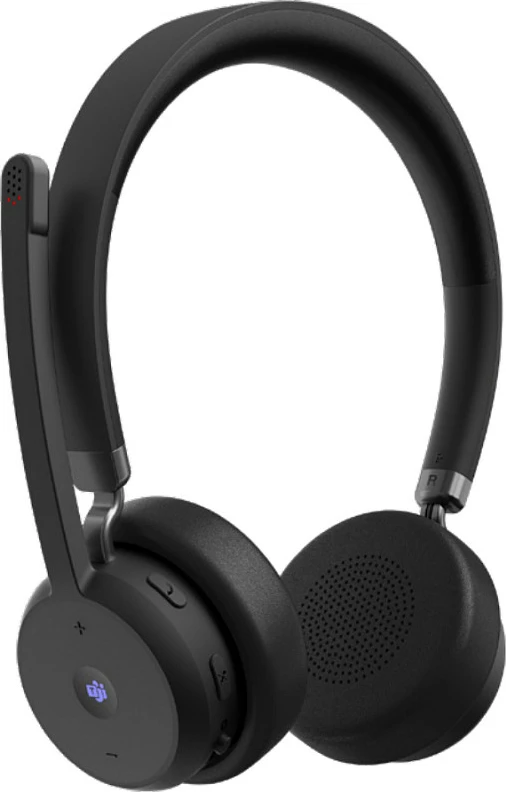 Kufje wireless Lenovo VoIP Headset Teams, Bluetooth 5.3, me mikrofon me reduktim zhurme, zezë