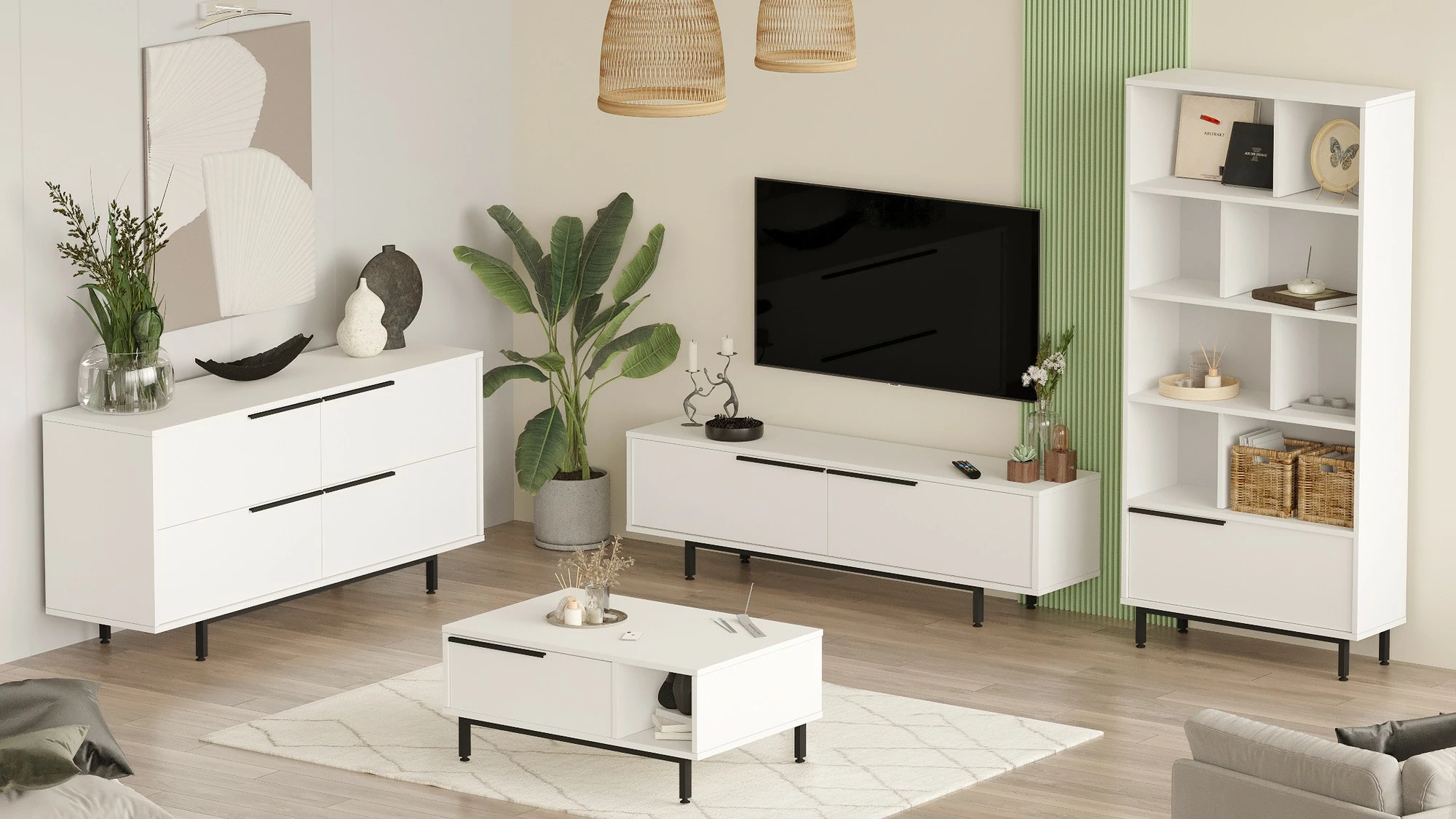 Set mobiljesh për dhomë dite Skye Decor, ON21-W