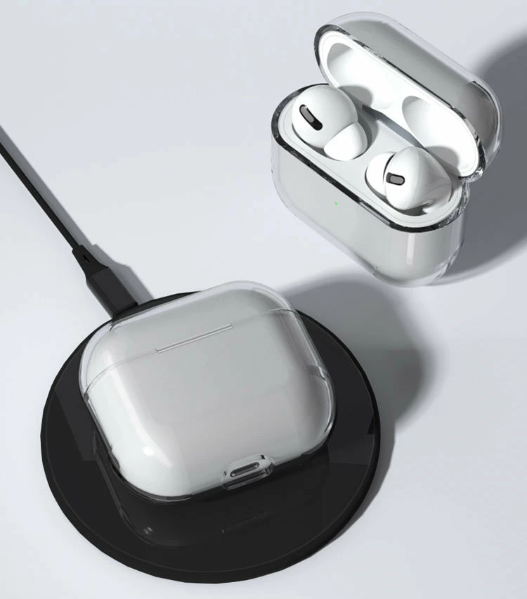 Mbështjellës Hurtel për AirPods 1/2, i fortë, transparent