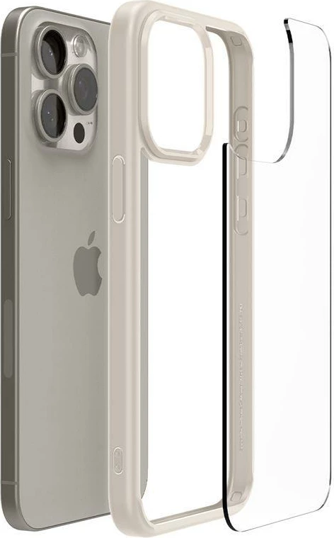 Mbështjellës Spigen Ultra Hybrid për iPhone 15 Pro, Titanic
