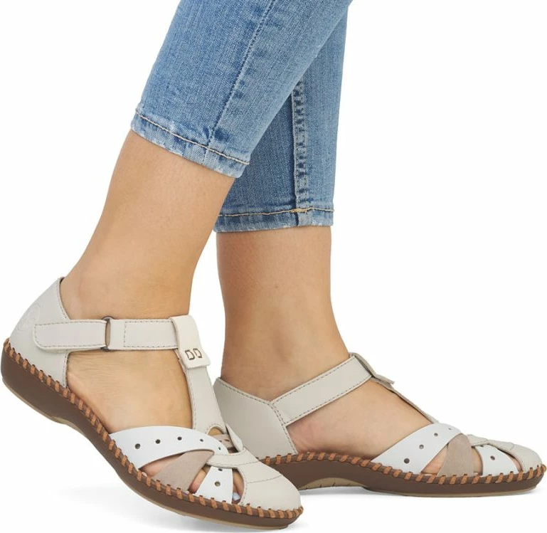 Sandale femra Rieker M1655-61, bezhë