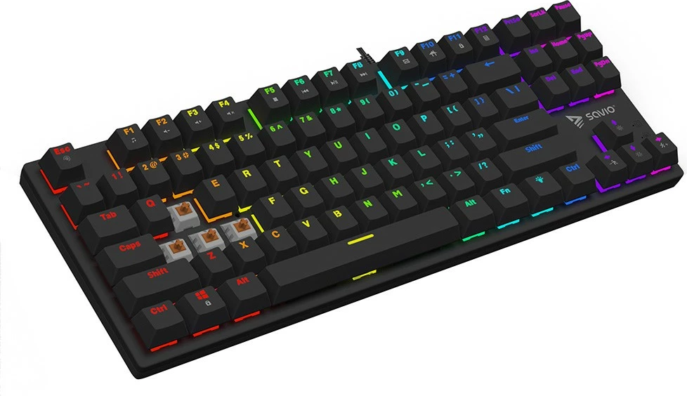 Kasë mekanike Savio Tempest X2 Outemu Brown, RGB, e zezë