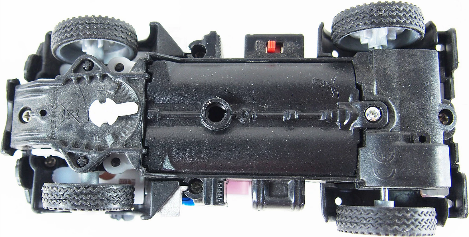 Kamion lodër me telekomandë AMEWI Mini Truck 1:64, bateri 500 mAh, me drita, blu/bardhë