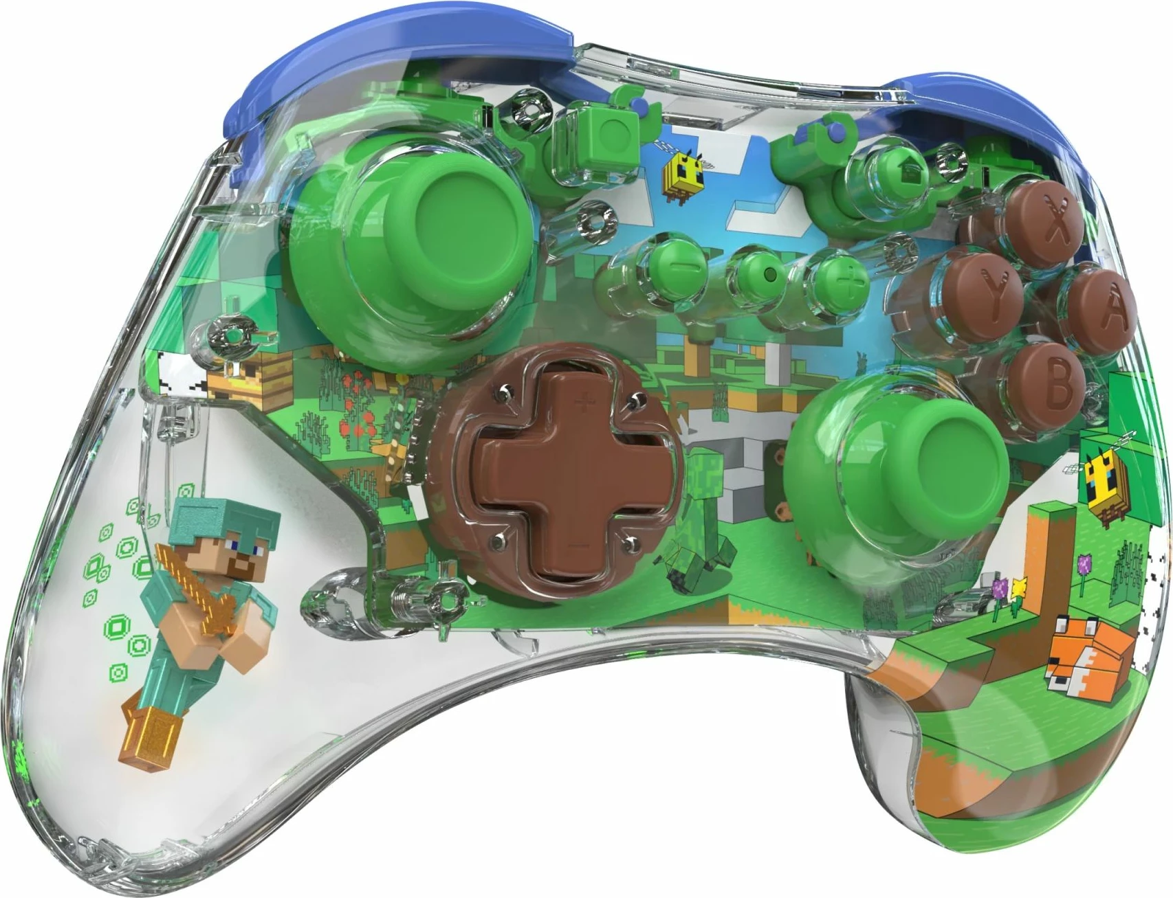 Kontroller pa tela PDP REALMz Minecraft Forest për Nintendo Switch, bateri e rikarikueshme, LED