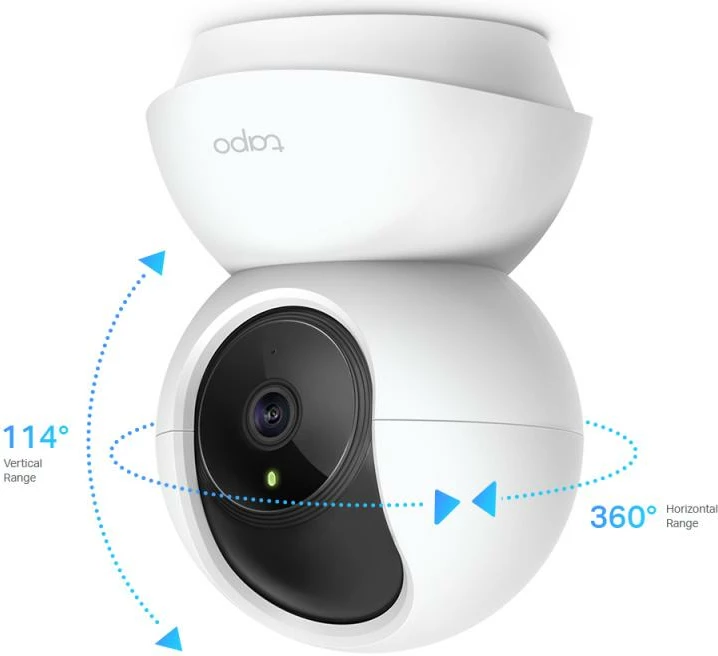 Kamerë IP, TP-Link, Tapo C200, 1080p, zbulim lëvizje, audio dykahëshe, microSD deri 128GB, e bardhë