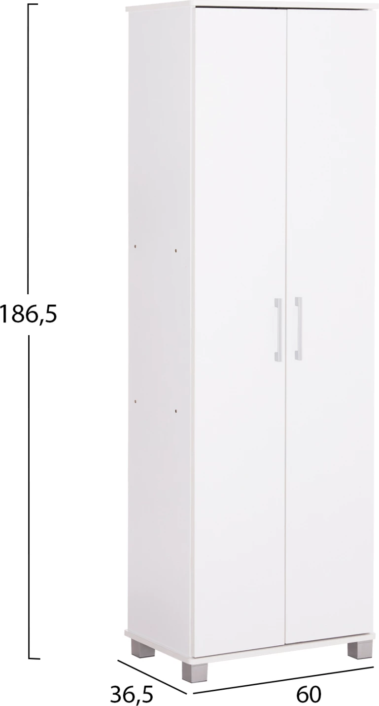Dollap këpucësh CLUSE FH2403.03 melaminë ngjyrë bardhë 60Χ36.5Χ186.5 cm