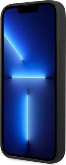 Mbështjellës Guess GUHMP13LSPLK për iPhone 13 Pro/13 6.1", silikon, MagSafe, zi