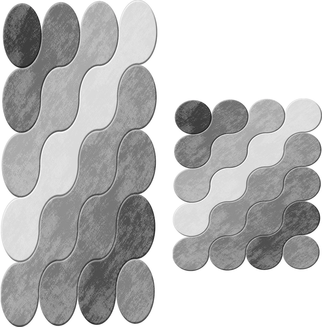 Set tapetash për banjo (2 copë), ngjyrë gri, Mijölnir, 21011715Gr