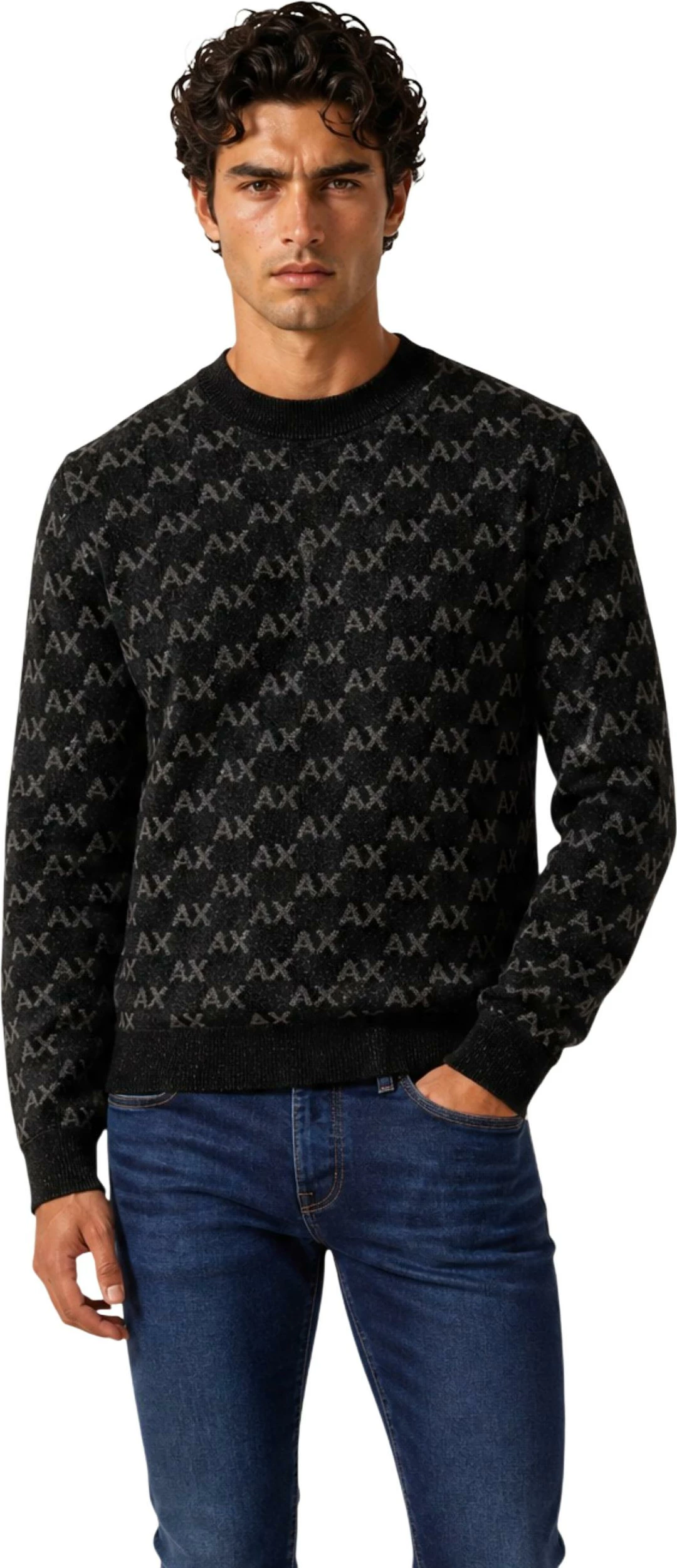 Xhemper për meshkuj Armani Exchange XM002992 AF16916, i zi