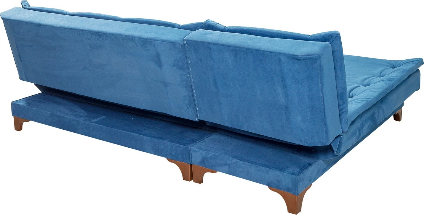 Kënd-sofë krevati Atelier del Sofa, kënd i majtë, ngjyrë kaltër e errët
