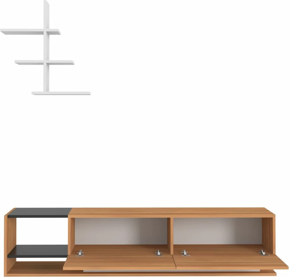 Kënd TV Hanah Home, Liza, ngjyrë teak dhe e bardhë