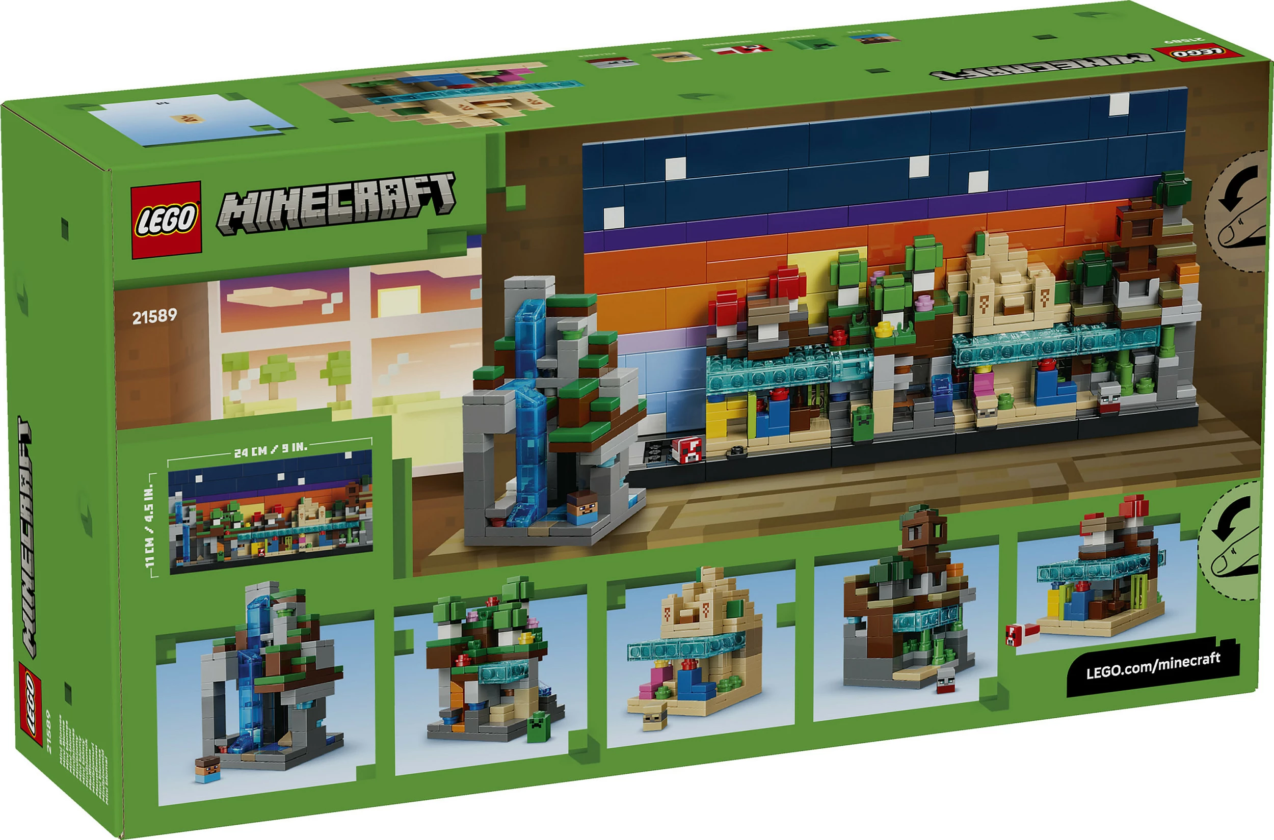 Set ndërtimi LEGO Minecraft Mini Biomes 21589, 797 copë, 12+, shumëngjyrësh