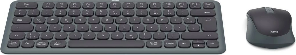 Set tastierë dhe maus Hama WKM-500, wireless, USB/Bluetooth, i zi/gri