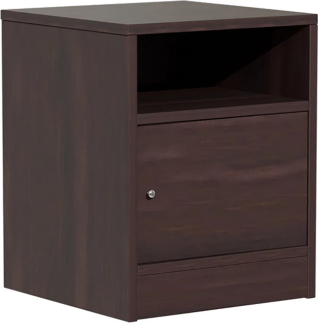 Komodinë anësore Foly me një sirtar, ngjyrë arre, 40x40x50cm