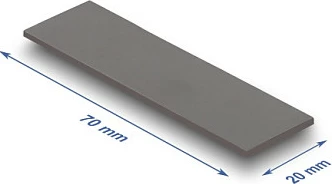 Pad termik DeLOCK 70x20x1.75mm, 3 W/mK, për M.2, gri
