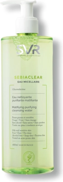 Ujë micelar për femra SVR Sebiaclear Eau Micellaire 400ml