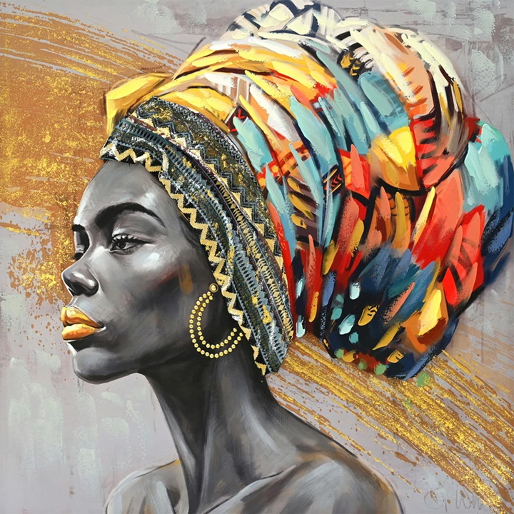 Pikturë kanavacë Africana I, shumëngjyrëshe, 100x3x100cm