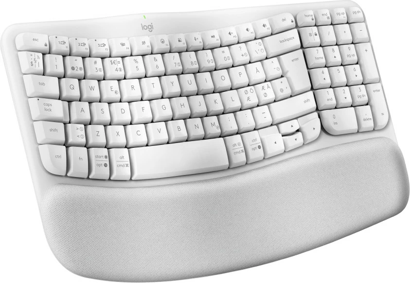 Tastierë Logitech Wave Keys, Wireless, RF Wireless + Bluetooth, Membranë, QWERTY, Bardhë