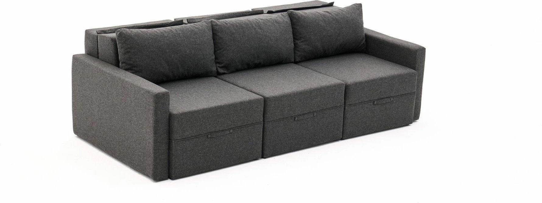 Divan-krevat 3 vendesh, Atelier del Sofa, Saros, ngjyrë antracit