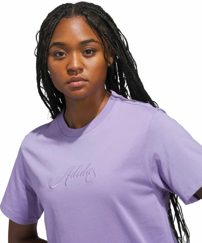 Maicë femra adidas Cursive KB2402, vjollcë e çelët [Madhësia: M]