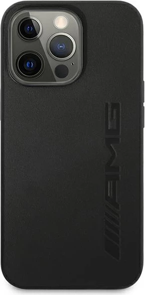 Mbështjellës Mercedes AMG Leather Hot Stamped për iPhone 13 Pro / 13 6.1", i zi
