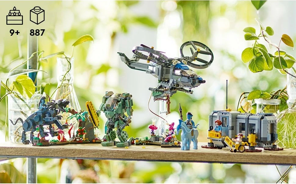 Set për ndërtim LEGO Avatar Floating Mountains: Site 26 & RDA Samson, 887 pjesë, Multikolor